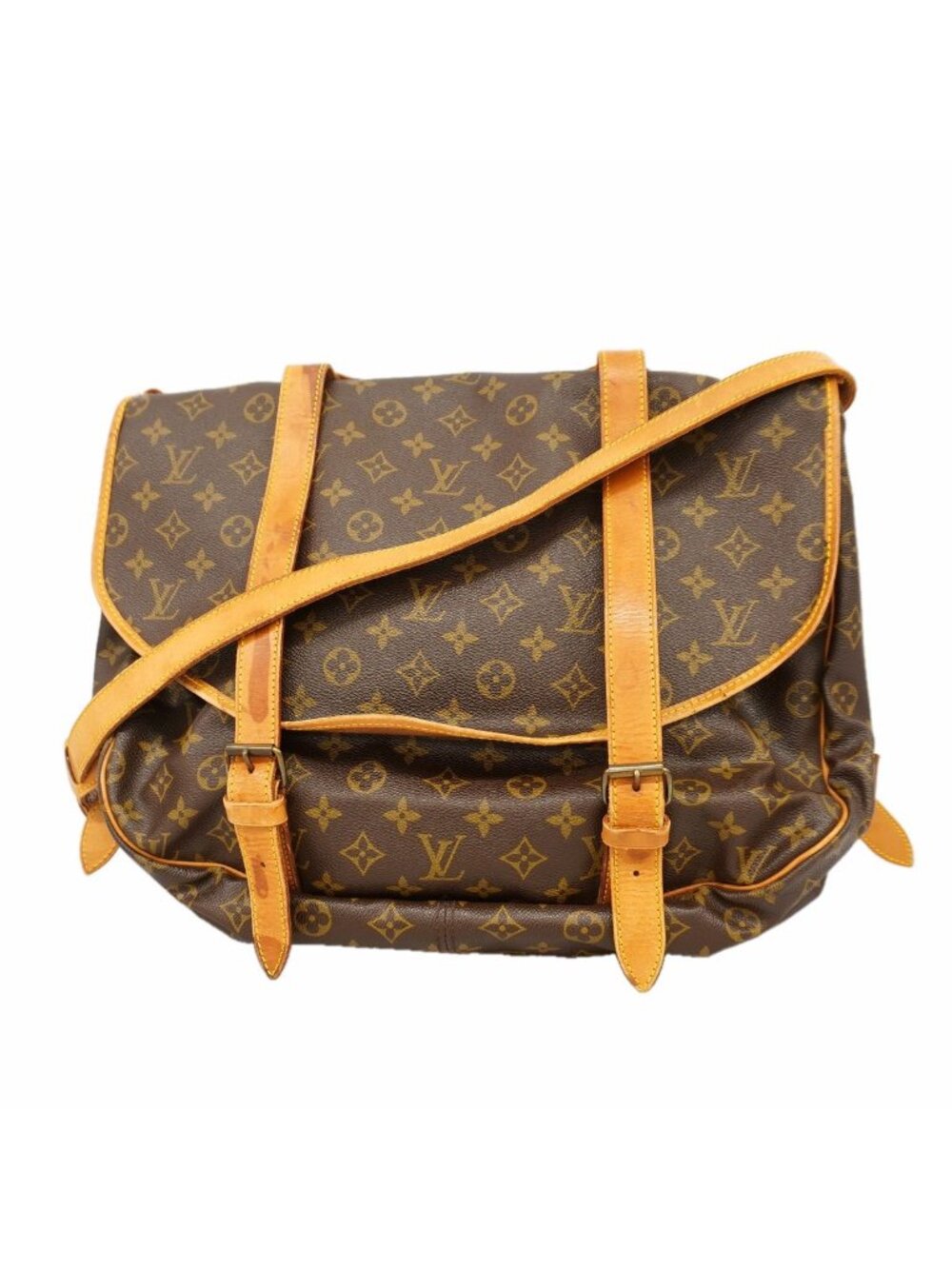 Louis Vuitton Shoulder Bag Monogram Saumur 43 Brown